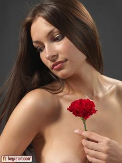 Elvira red carnation 1/16
