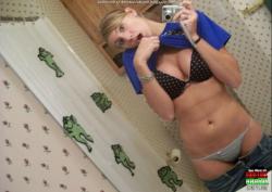 Cutie pie blonde busty teen in mirror 12/30