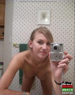 Cutie pie blonde busty teen in mirror 24/30