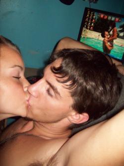 Beautiful young brunette with her boyfriend 4/38