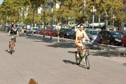 Nudist woman with bikes 10/68