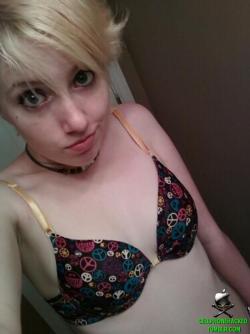 This horny emo teen girlfriend poses for some selfpics 8/50
