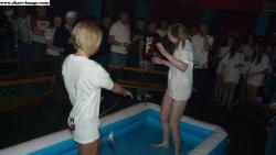 Party girls in club - fighting in pool - wet t-shirt 29/77