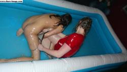 Party girls in club - fighting in pool - wet t-shirt 71/77