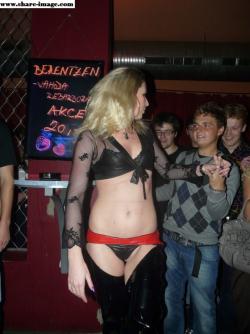Party girls in club - strip show at party 3/16