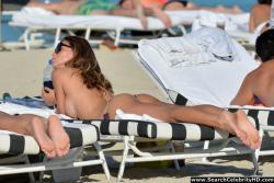 Claudia galanti topless bikini candids on beach in miami - celebrity 6/61