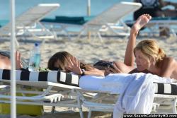 Claudia galanti topless bikini candids on beach in miami - celebrity 37/61