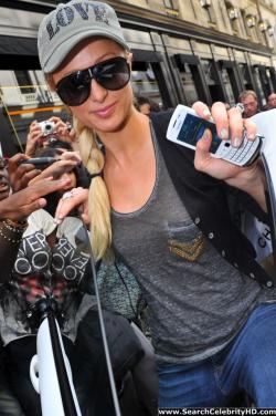 Paris hilton - braless see-through candids in paris - celebrity 12/15