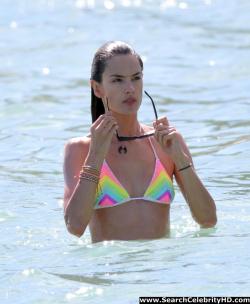 Alessandra ambrosio - bikini candids in st. barts - celebrity 7/17