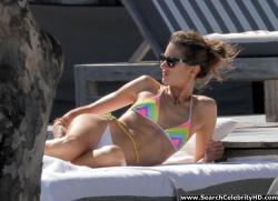 Alessandra ambrosio - bikini candids in st. barts - celebrity 12/17