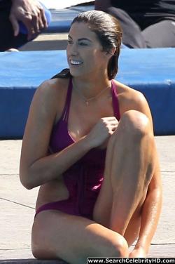 Katherine webb rocks a hot pink cut-out bathing suit 25/33