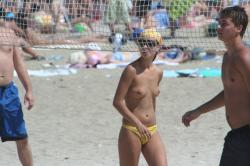 Topless girls on the beach - 155 - young tits 24/49