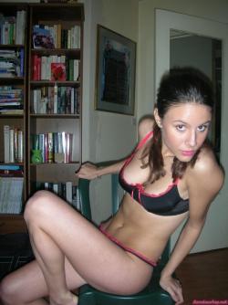 Hot black panties busty brunette teen 33/39