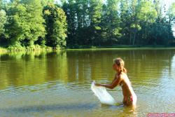 Sweet girlfriends make hot pictures at the lake 5/39