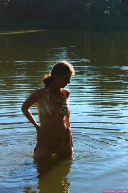 Sweet girlfriends make hot pictures at the lake 15/39