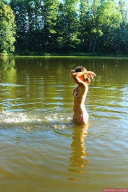 Sweet girlfriends make hot pictures at the lake 33/39