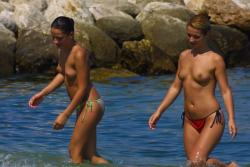 Topless girls on the beach - 272 48/49