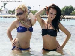 Beach - chantelle and sahara 77/100