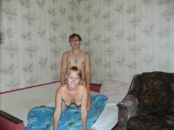 Shorthaired Wife shows her Pussy